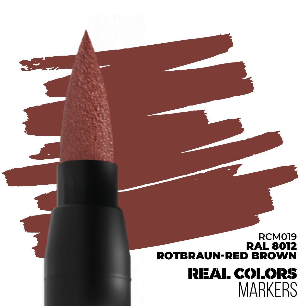 AK-Interactive - Real Color Markers Ral 8012 Rotbraun-Red Brown RCM019