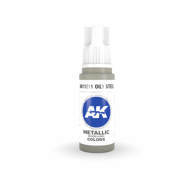 AK-Interactive - Oily Steel Metallic (17ml) 3rd Gen Acrylic