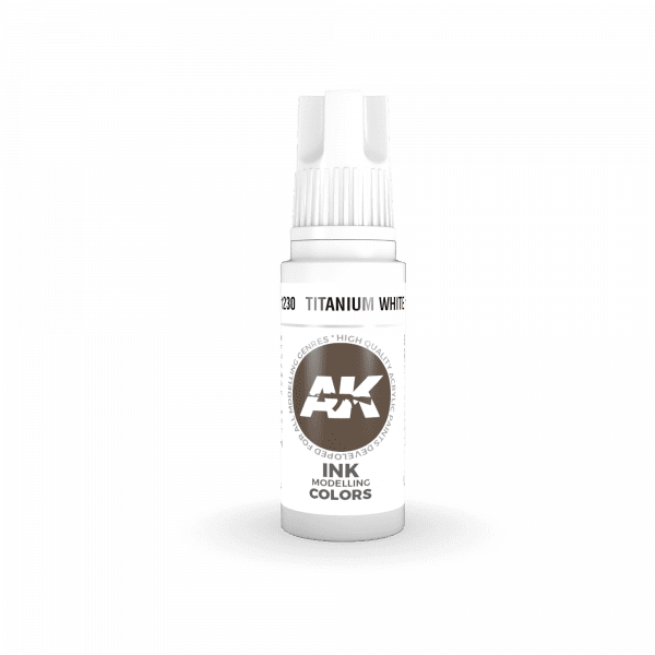 AK-Interactive - Titanium White Ink (17ml) 3rd Gen Acrylic