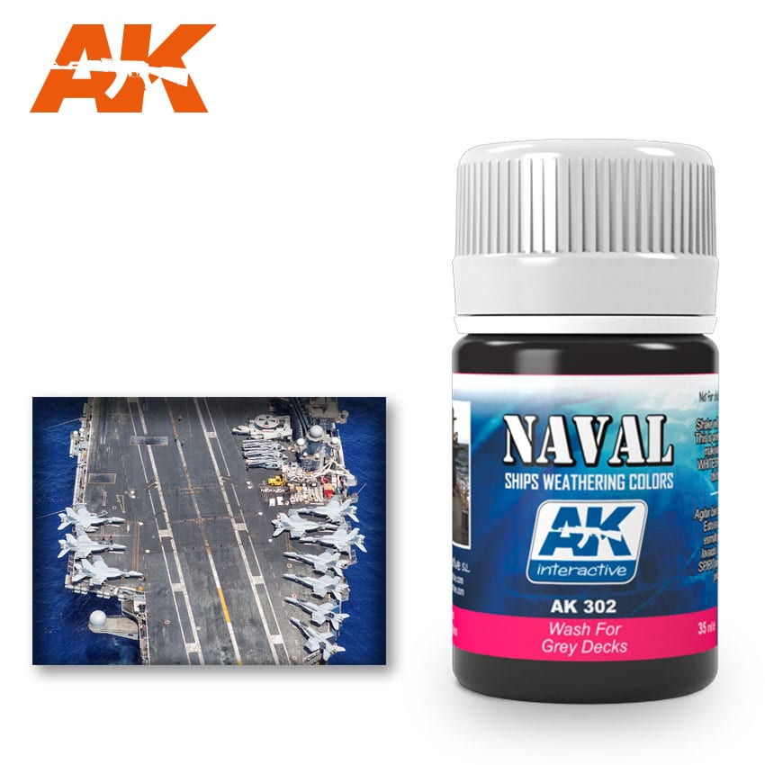 AK-Interactive: NAVAL - Wash For Grey Decks