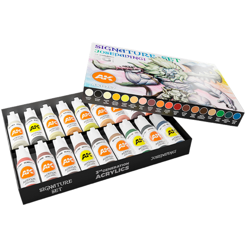 AK-Interactive 3rd Gen Acrylics - Signature Set JoseDavinci 3G Acrylic Paint Set (18 Paints)